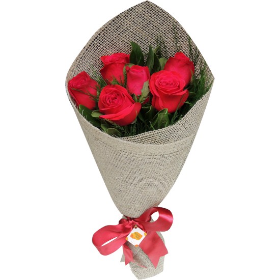 Buque 6 rosas vermelhas | Floricultura Barueri | Rebeca Flores