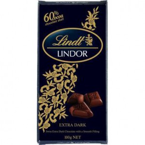Barra Chocolate Lindt Lindor Dark 100g
